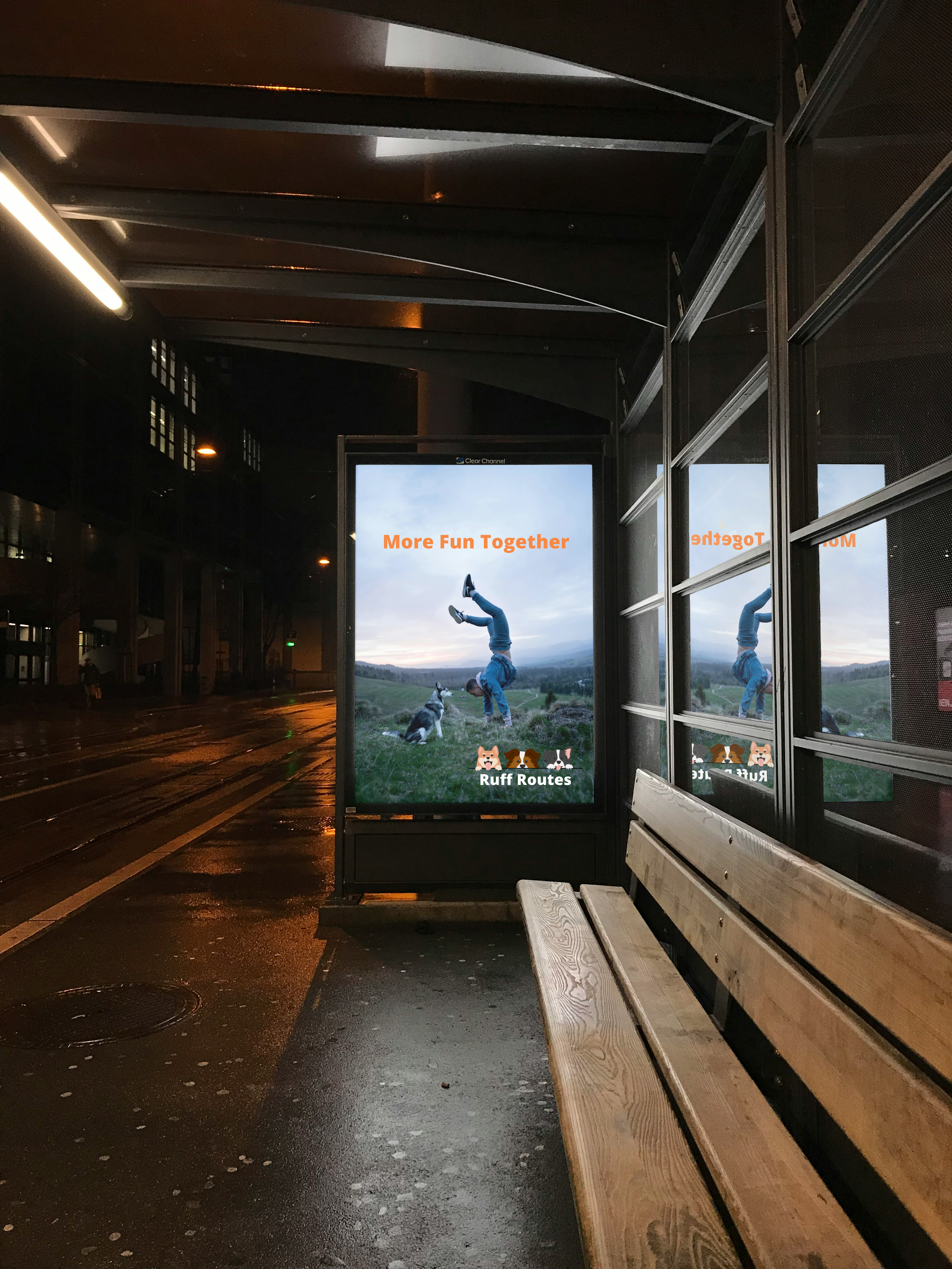 Ruff Routes billboard mockup